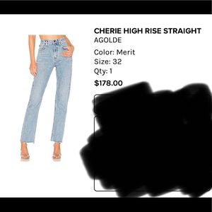 AGOLDE Cheri’s high rise straight jeans